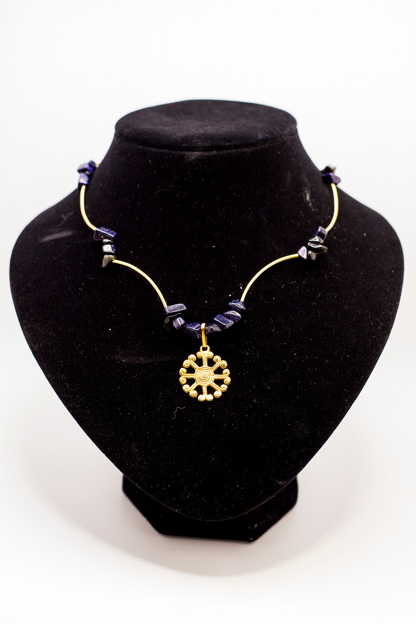 PreColombian Medallion Obsidian Necklace